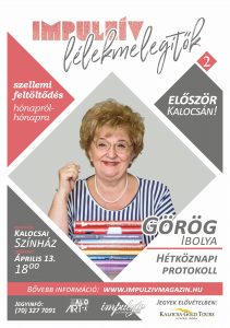 Lélekmelegítők előadás-sorozat Görög Ibolya