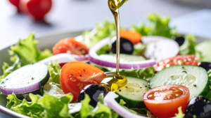 ragyogó bőr: zöldségtál olívaolajjal