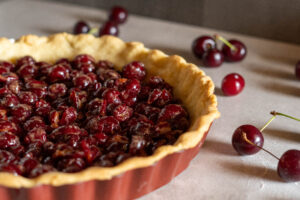 Meggyes pite: kép a süteményről